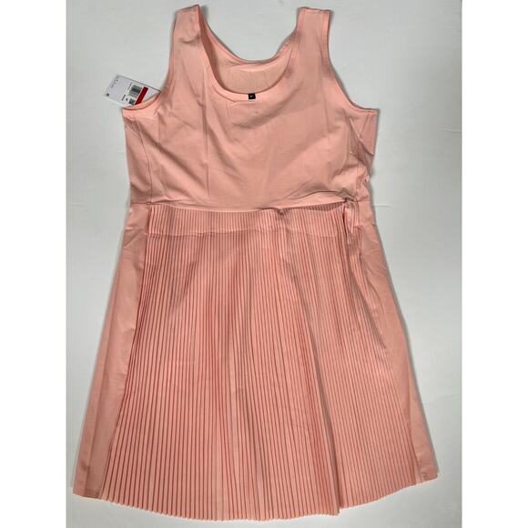 Nike Women's Sleeveless Dri-FIT Ace Golf Dress DH2437 800 Light Pink Size L - Picture 1 of 12